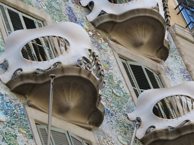 Balconies, Casa Batllo by Gaudi, Barcelona