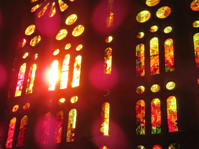 Light through Stained Glass, Sagrada Familia by Gaudi